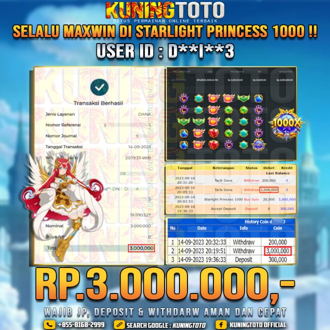 Bukti JP Slot  KUNING TOTO 14 September 2023 Maxwin