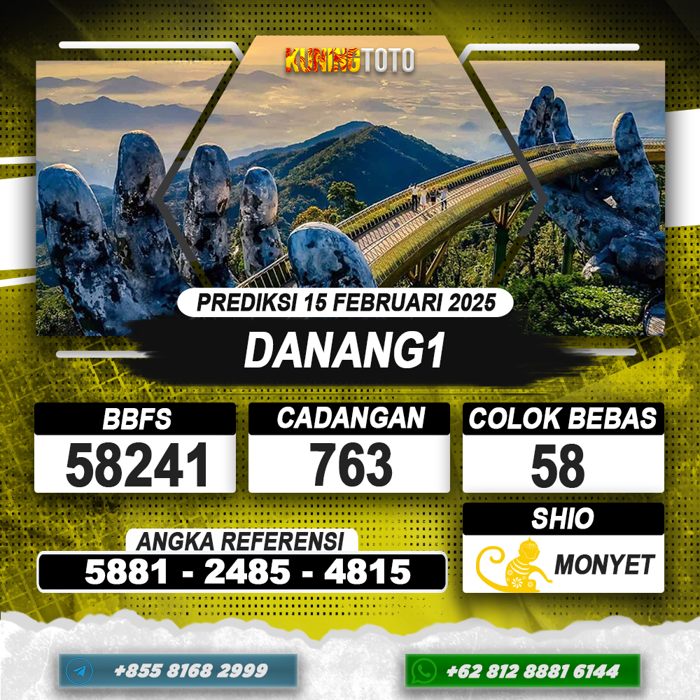 PREDIKSI DANANG1 15 FEB 2025 | PREDIKSI TOGEL KUNINGTOTO