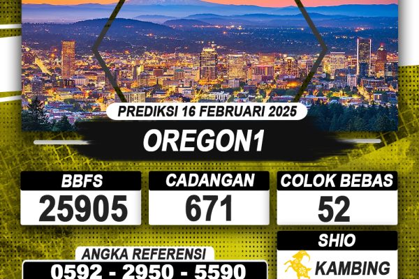 PREDIKSI OREGON1 16 FEB 2025 | PREDIKSI TOGEL KUNINGTOTO