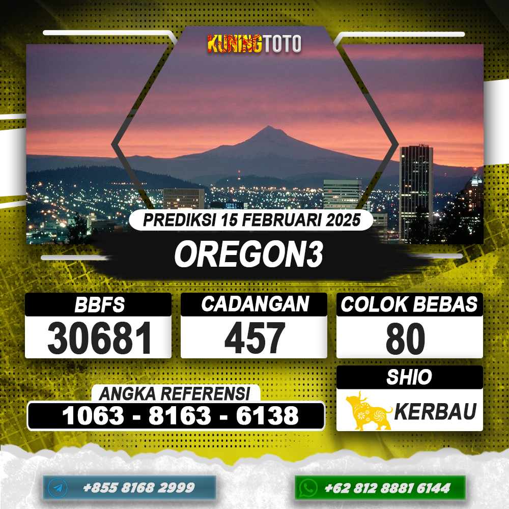 PREDIKSI OREGON3 14 FEB 2025 | PREDIKSI TOGEL KUNINGTOTO