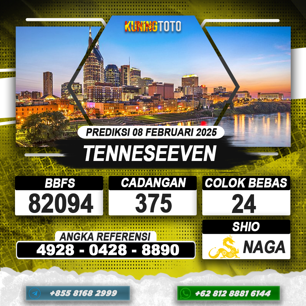 PREDIKSI TENNESEEVEN 08 FEB 2025 | PREDIKSI TOGEL KUNINGTOTO