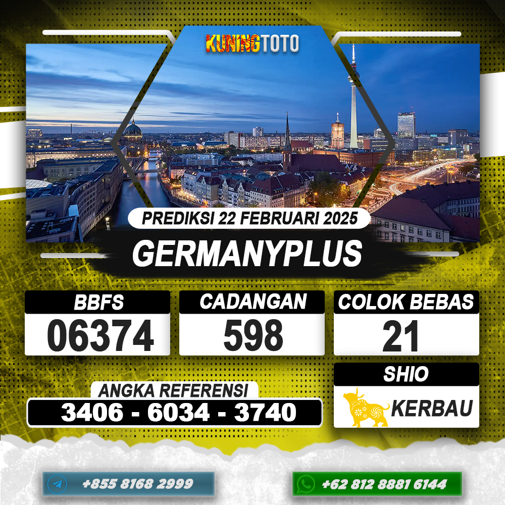 PREDIKSI GERMANYPLUS 22 FEB 2025 | PREDIKSI TOGEL KUNINGTOTO