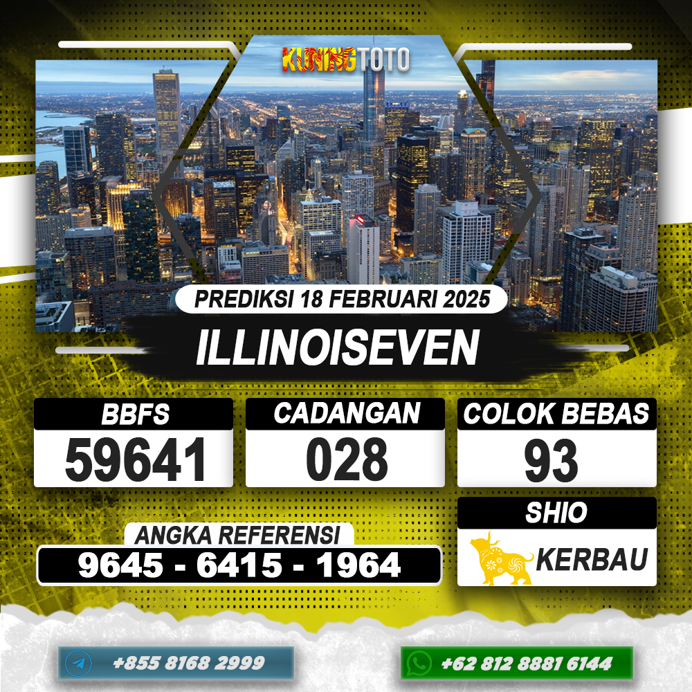 PREDIKSI ILLINOISEVEN 18 FEB 2025 | PREDIKSI TOGEL KUNINGTOTO