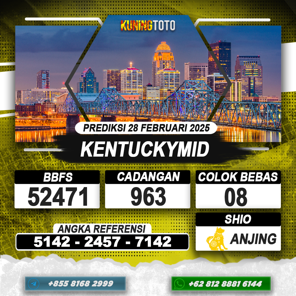 PREDIKSI KENTUCKYMID 28 FEB 2025 | PREDIKSI TOGEL KUNINGTOTO