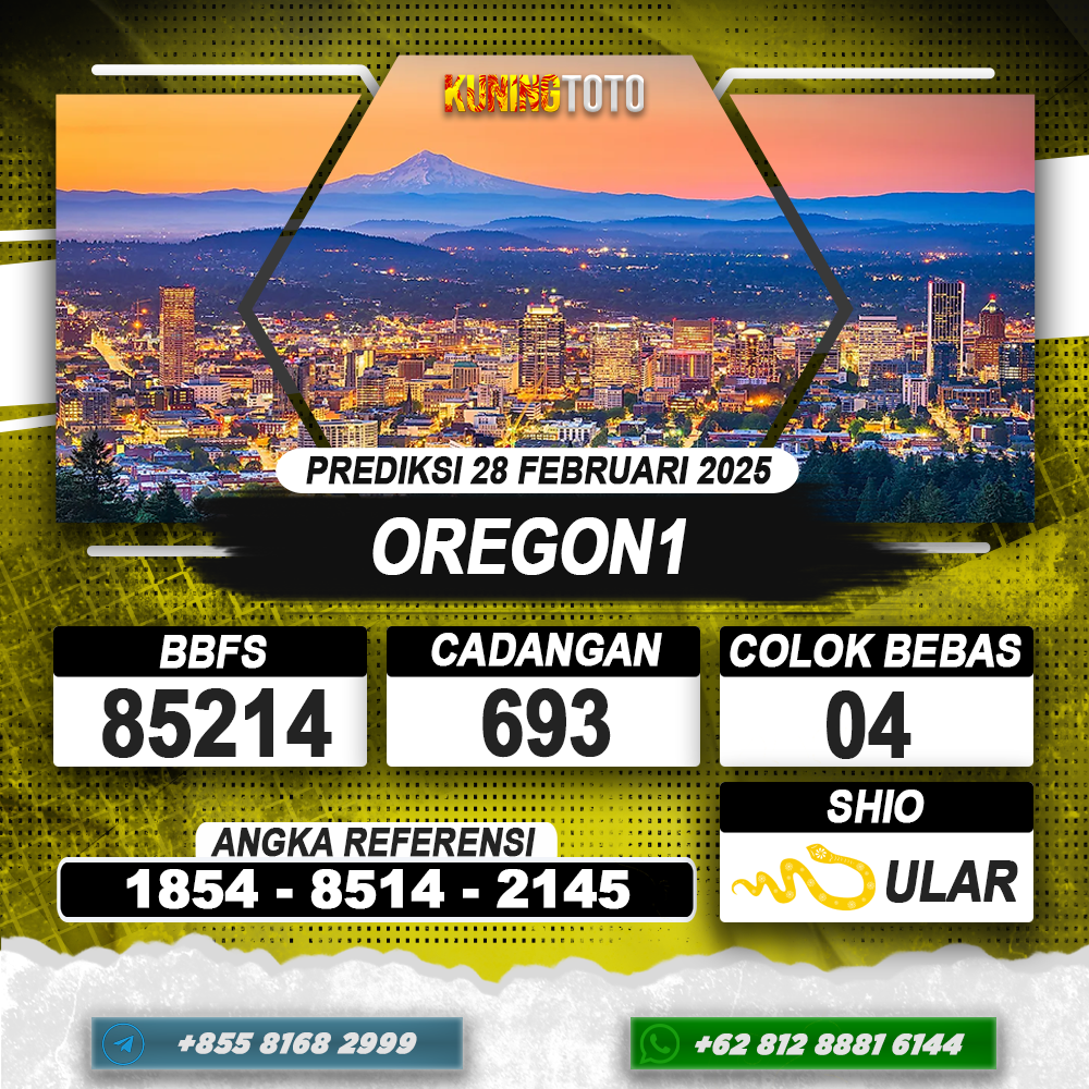 PREDIKSI OREGON1 28 FEB 2025 | PREDIKSI TOGEL KUNINGTOTO