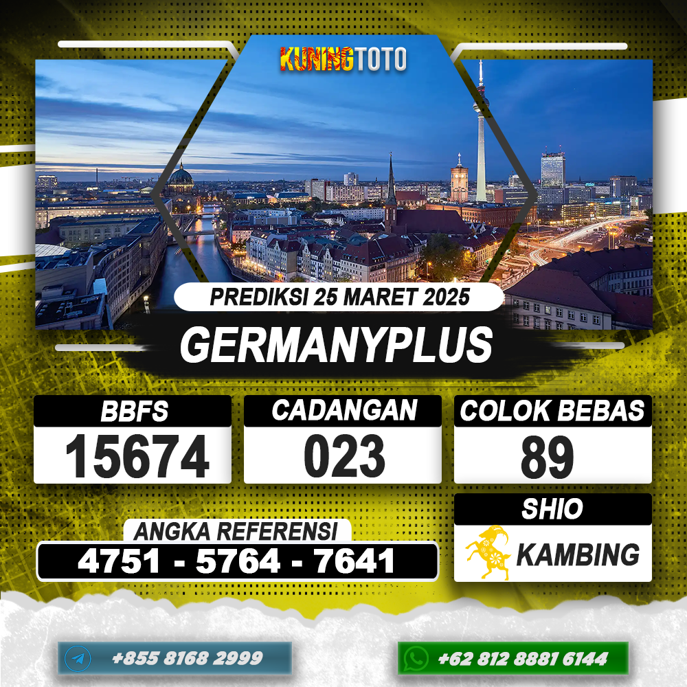 PREDIKSI GERMANYPLUS 25 MAR 2025 | PREDIKSI TOGEL KUNINGTOTO