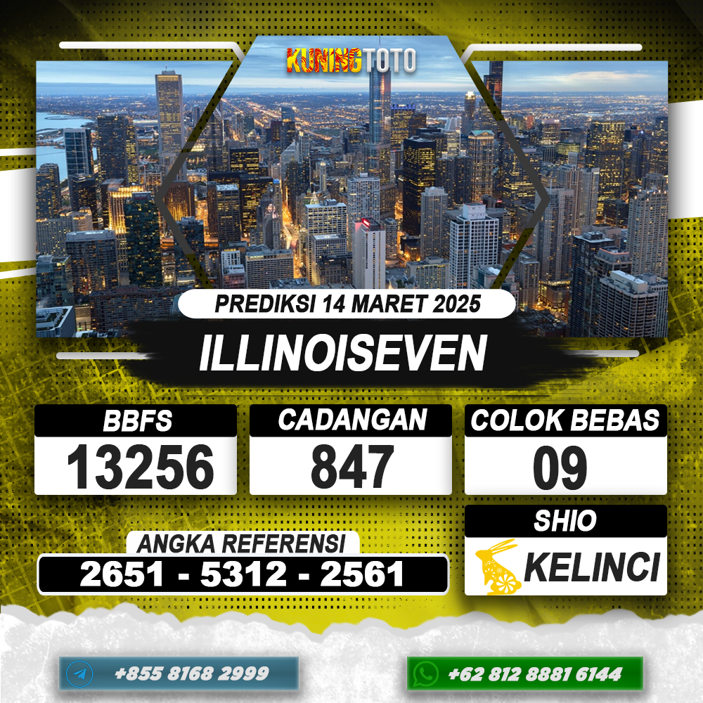 PREDIKSI ILLINOISEVEN 14 MAR 2025 | PREDIKSI TOGEL KUNINGTOTO