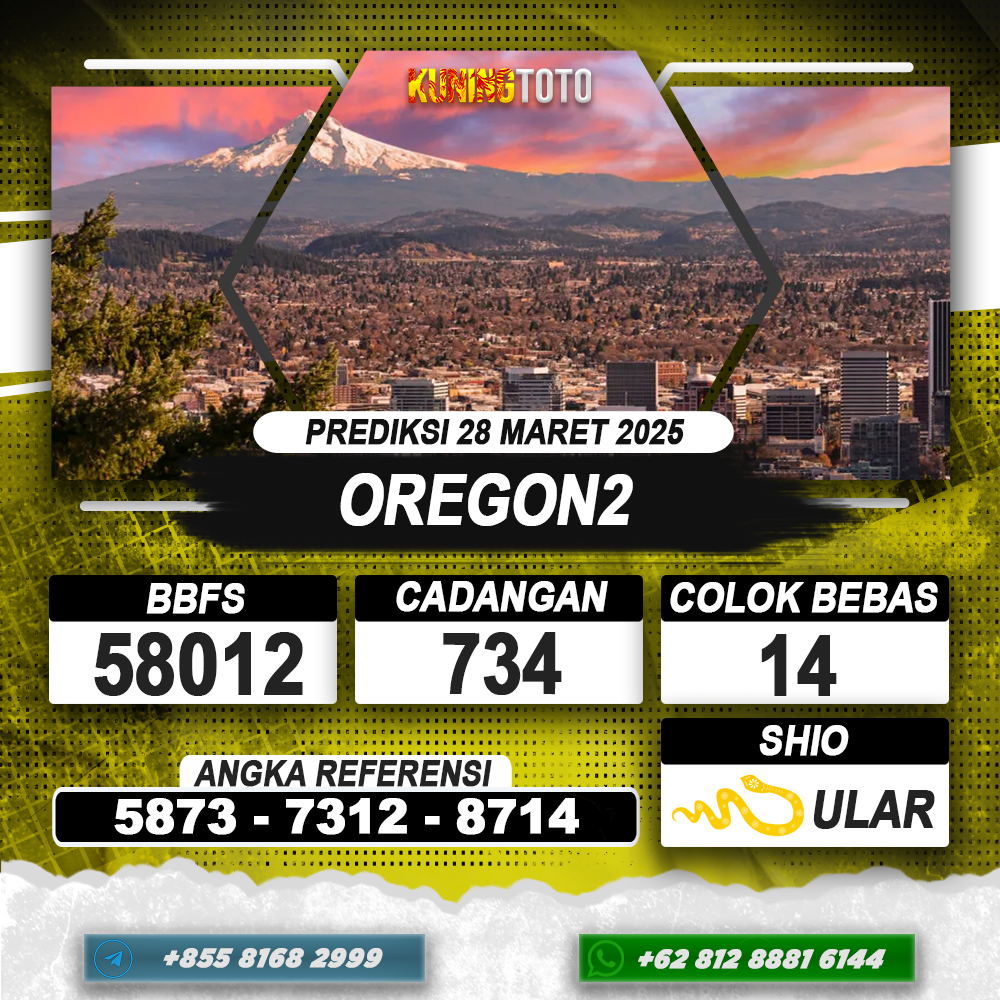 PREDIKSI OREGON2 28 MAR 2025 | PREDIKSI TOGEL KUNINGTOTO