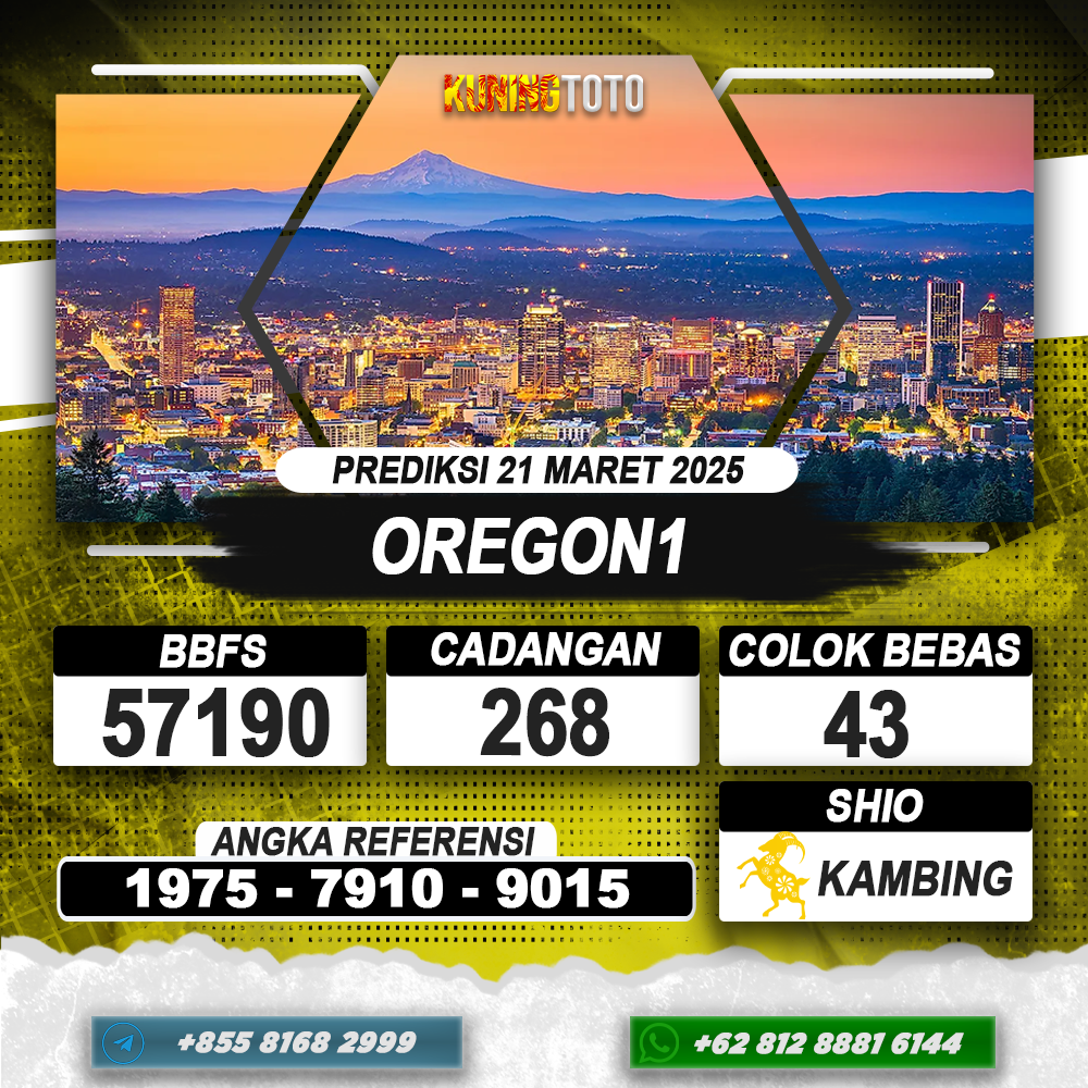 PREDIKSI OREGON1 21 MAR 2025 | PREDIKSI TOGEL KUNINGTOTO