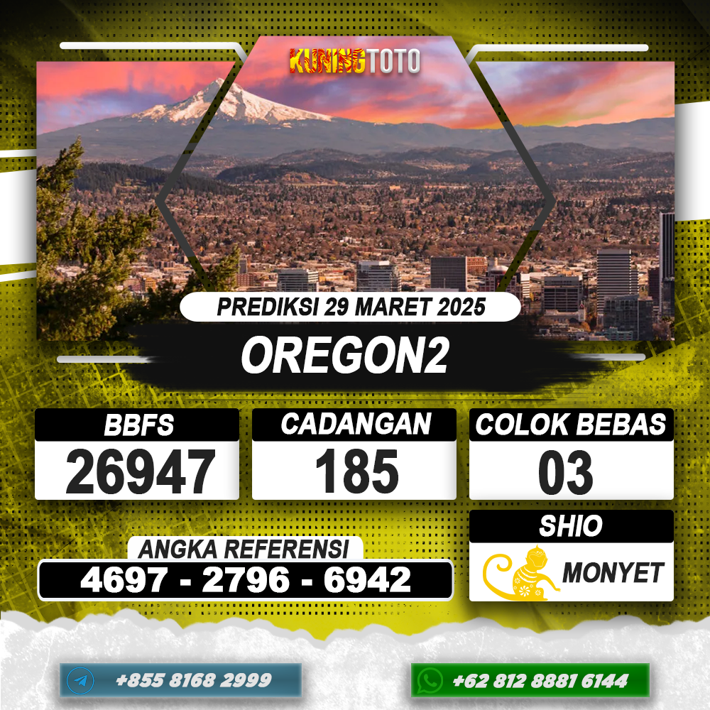 PREDIKSI OREGON2 29 MAR 2025 | PREDIKSI TOGEL KUNINGTOTO