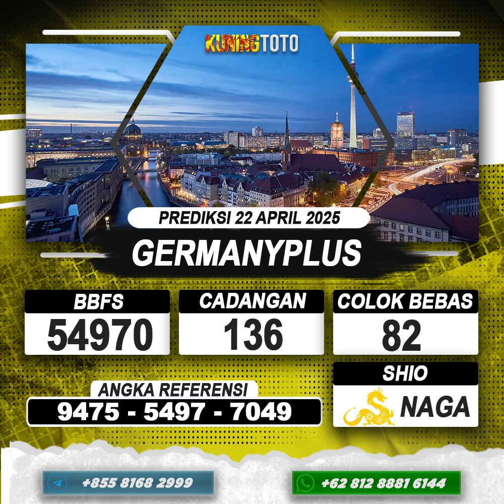PREDIKSI GERMANYPLUS 22 APRIL 2025 | PREDIKSI TOGEL KUNINGTOTO