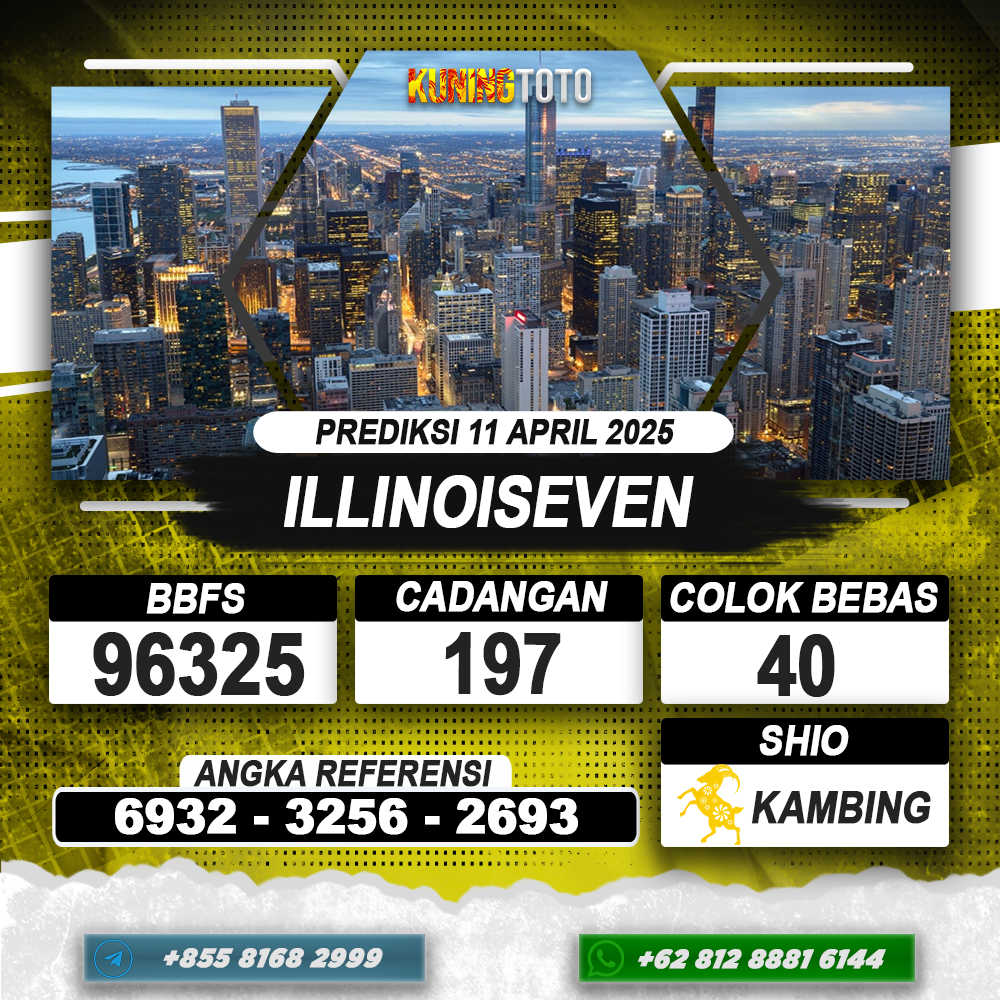 PREDIKSI ILLINOISEVEN 11 APRIL 2025 | PREDIKSI TOGEL KUNINGTOTO