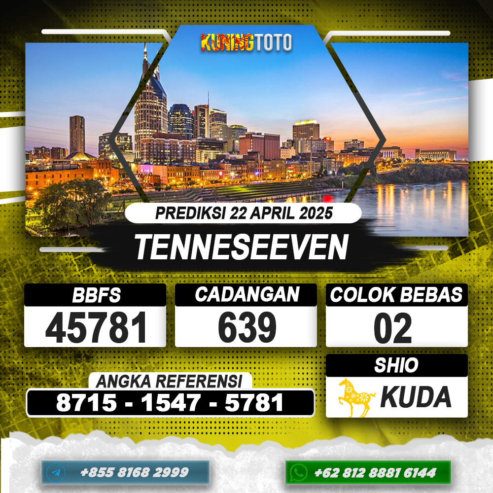 PREDIKSI TENNESEEVEN 22 APRIL 2025 | PREDIKSI TOGEL KUNINGTOTO