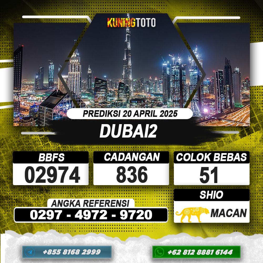 PREDIKSI DUBAI2 20 APRIL 2025 | PREDIKSI TOGEL KUNINGTOTO