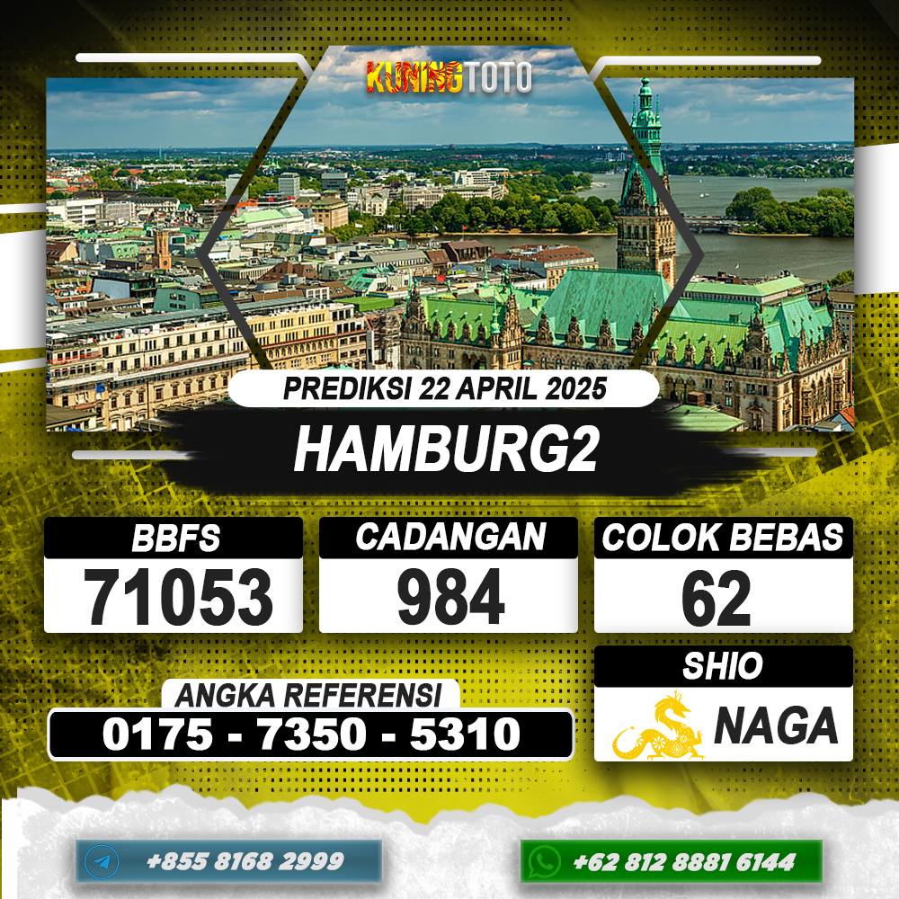 PREDIKSI HAMBURG2 22 APRIL 2025 | PREDIKSI TOGEL KUNINGTOTO