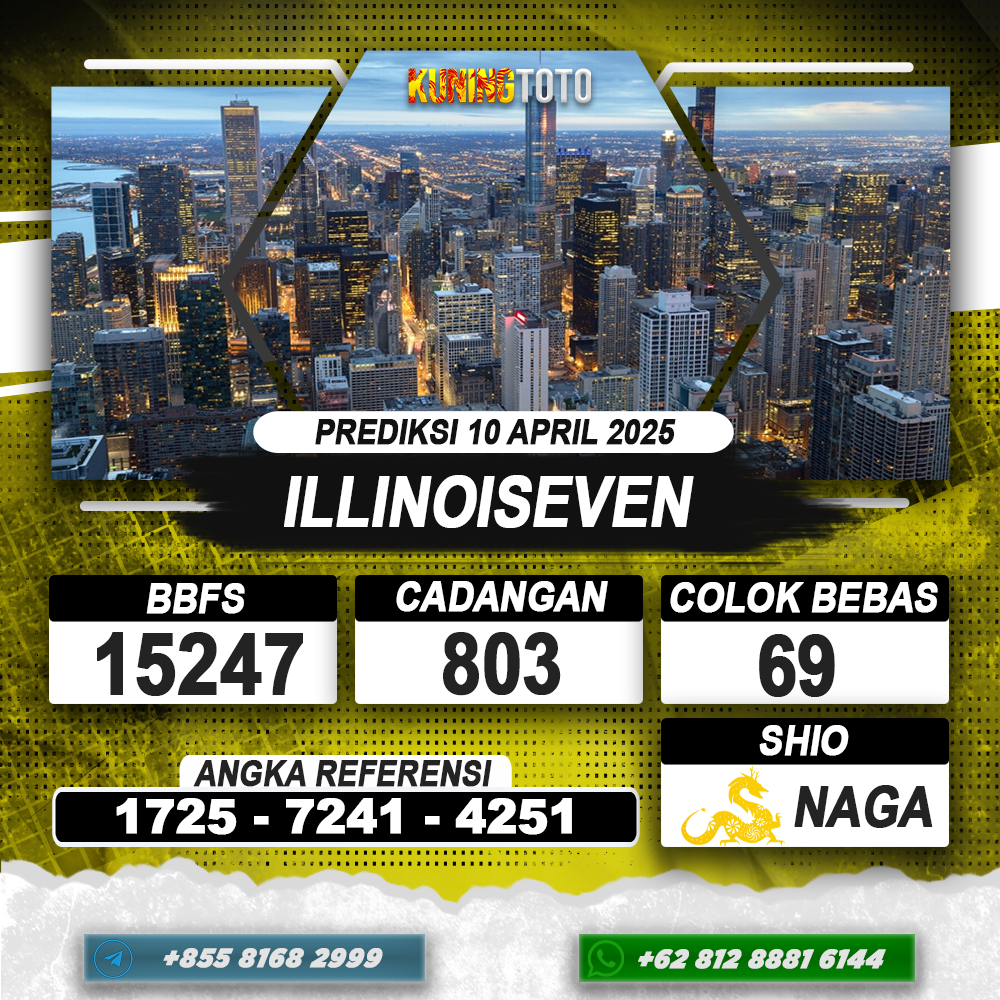 PREDIKSI ILLINOISEVEN 10 APRIL 2025 | PREDIKSI TOGEL KUNINGTOTO