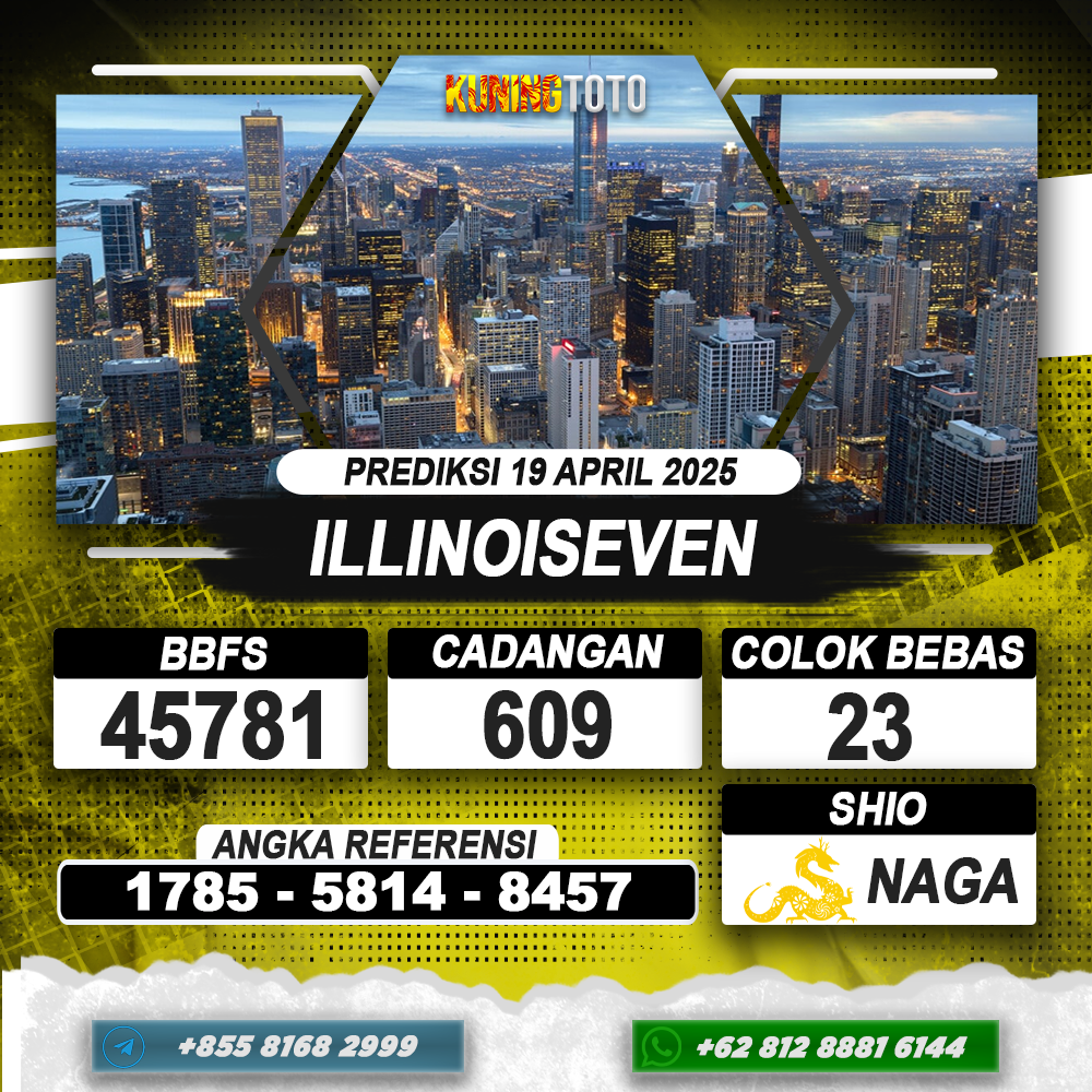 PREDIKSI ILLINOISEVEN 19 APRIL 2025 | PREDIKSI TOGEL KUNINGTOTO