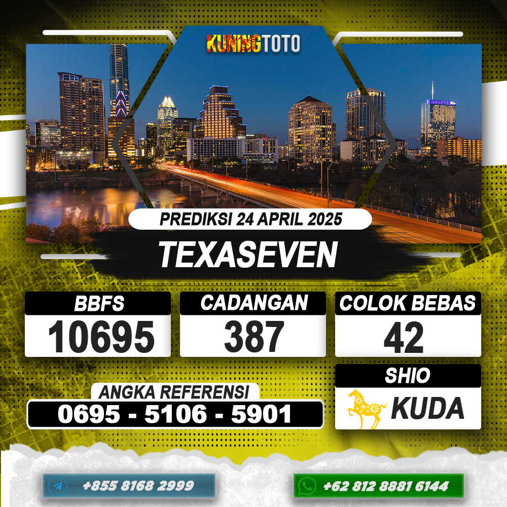 PREDIKSI TEXASEVEN 24 APRIL 2025 | PREDIKSI TOGEL KUNINGTOTO