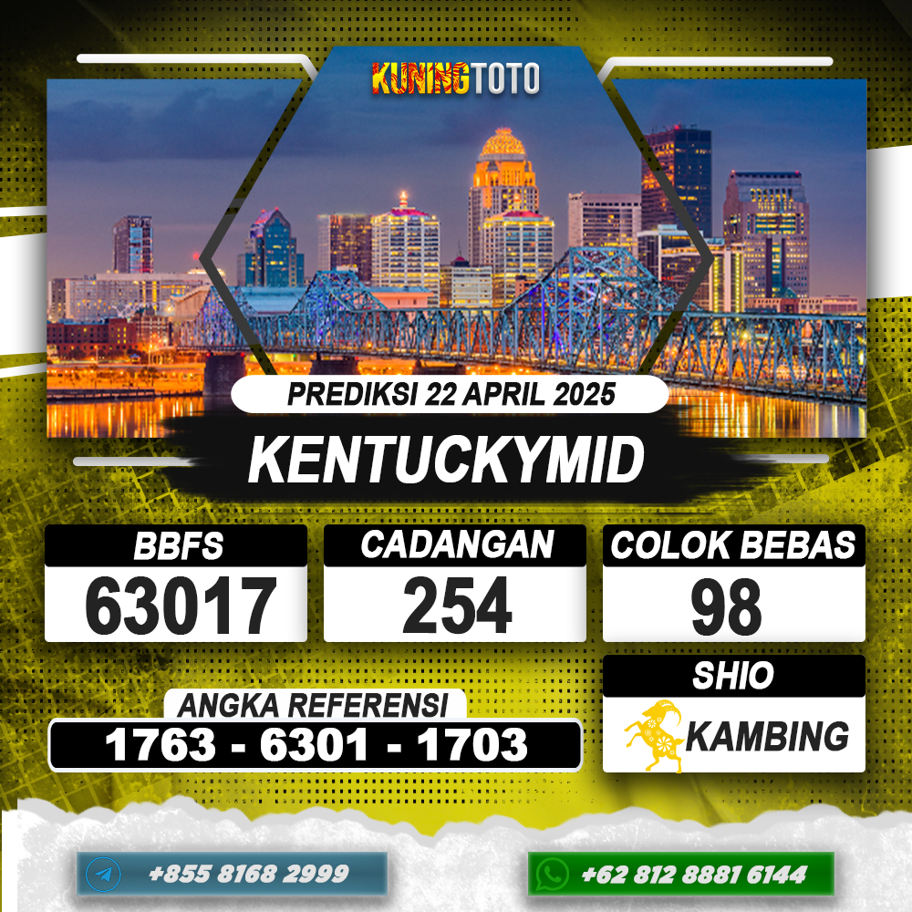 PREDIKSI KENTUCKYMID 22 APRIL 2025 | PREDIKSI TOGEL KUNINGTOTO