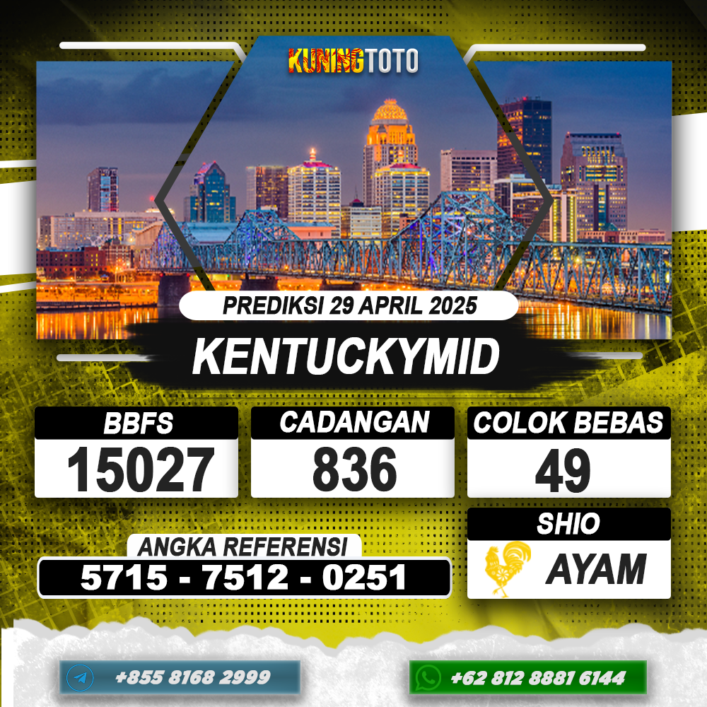 PREDIKSI KENTUCKYMID 29 APRIL 2025 | PREDIKSI TOGEL KUNINGTOTO