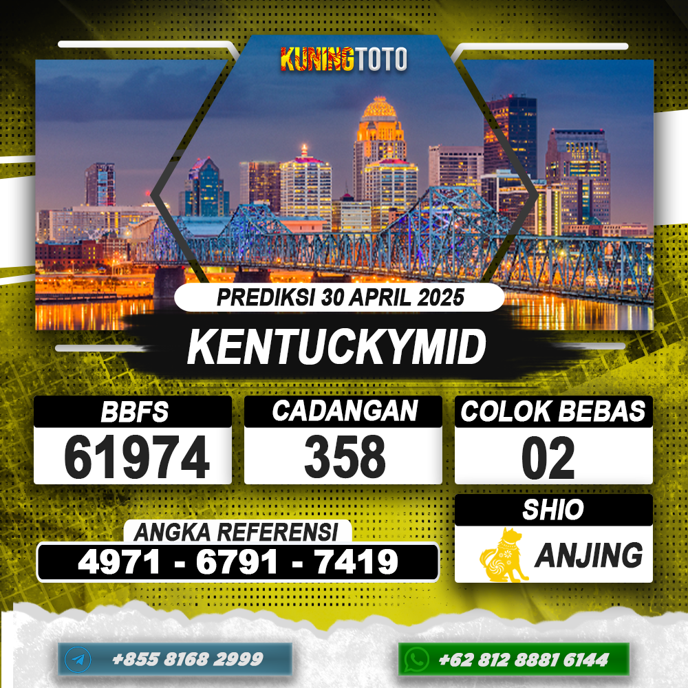 PREDIKSI KENTUCKYMID 30 APRIL 2025 | PREDIKSI TOGEL KUNINGTOTO