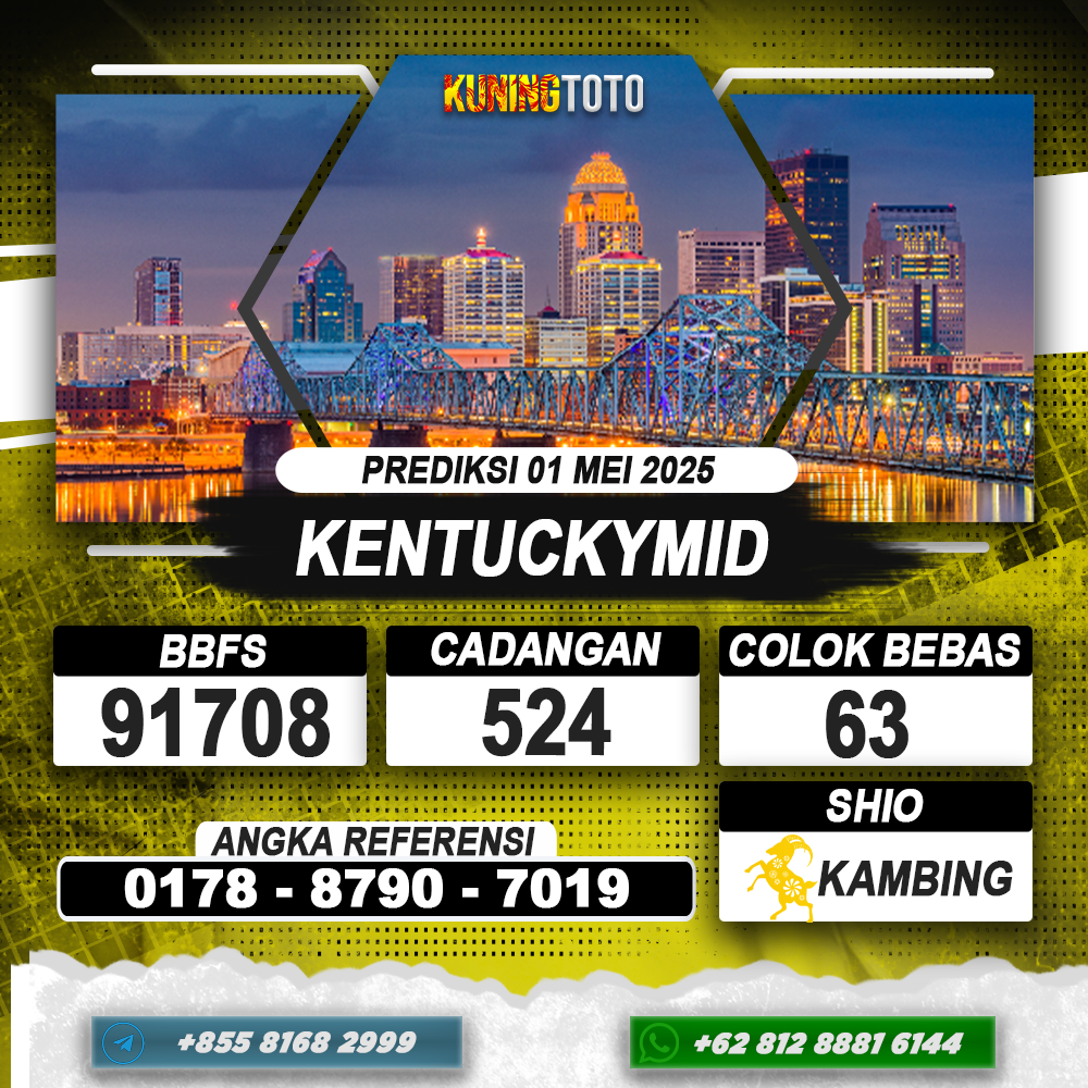 PREDIKSI KENTUCKYMID 01 MEI 2025 | PREDIKSI TOGEL KUNINGTOTO