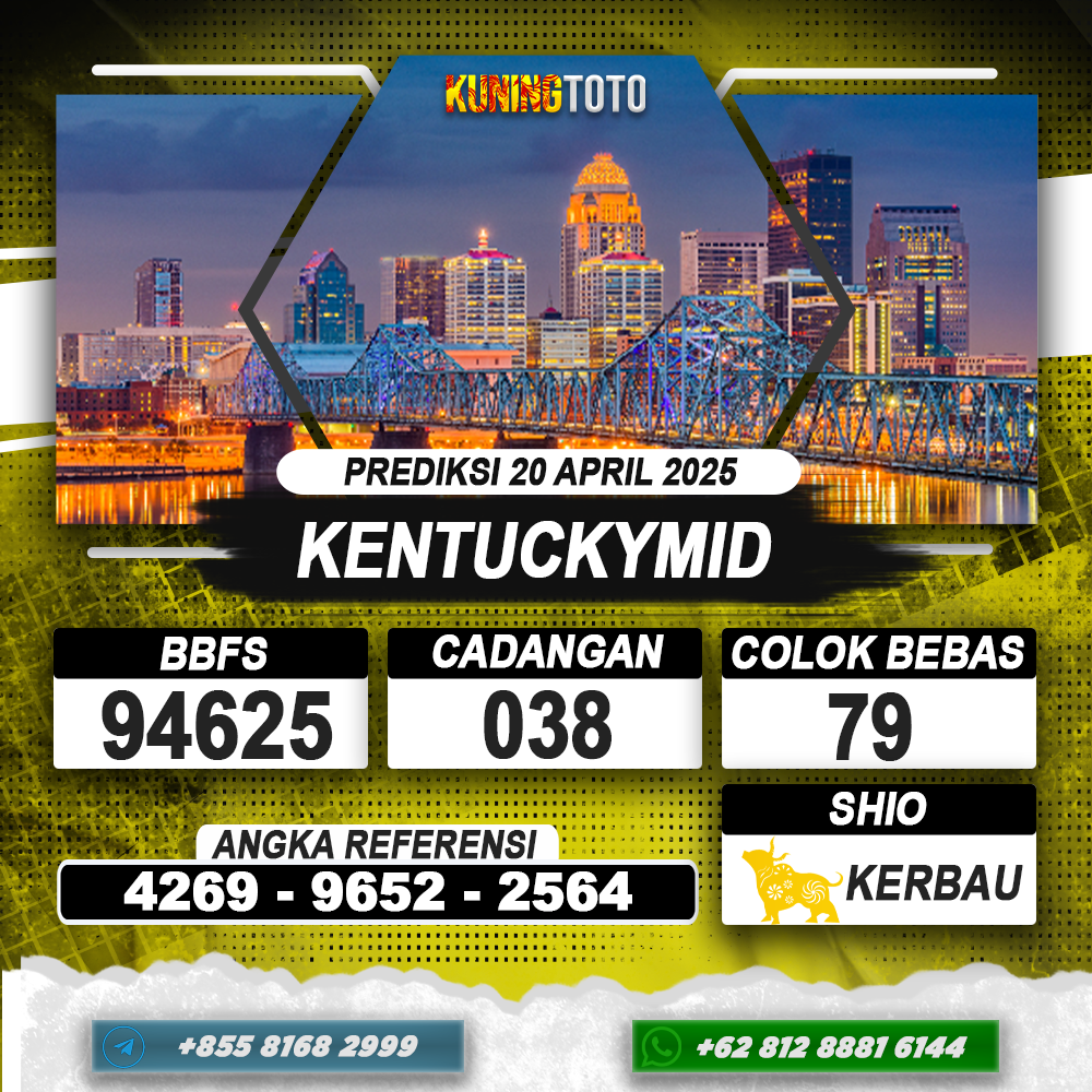 PREDIKSI KENTUCKYMID 20 APRIL 2025 | PREDIKSI TOGEL KUNINGTOTO