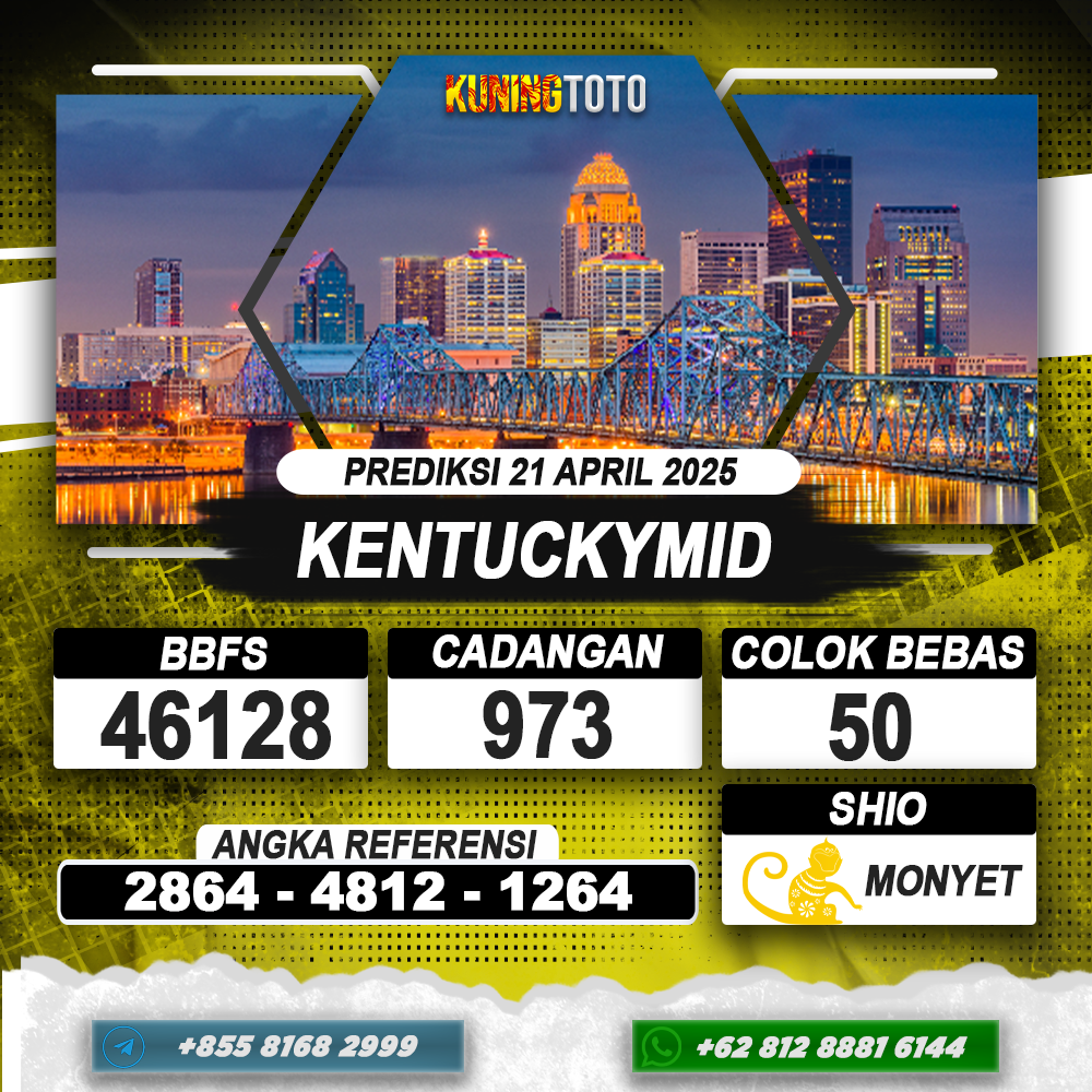 PREDIKSI KENTUCKYMID 21 APRIL 2025 | PREDIKSI TOGEL KUNINGTOTO
