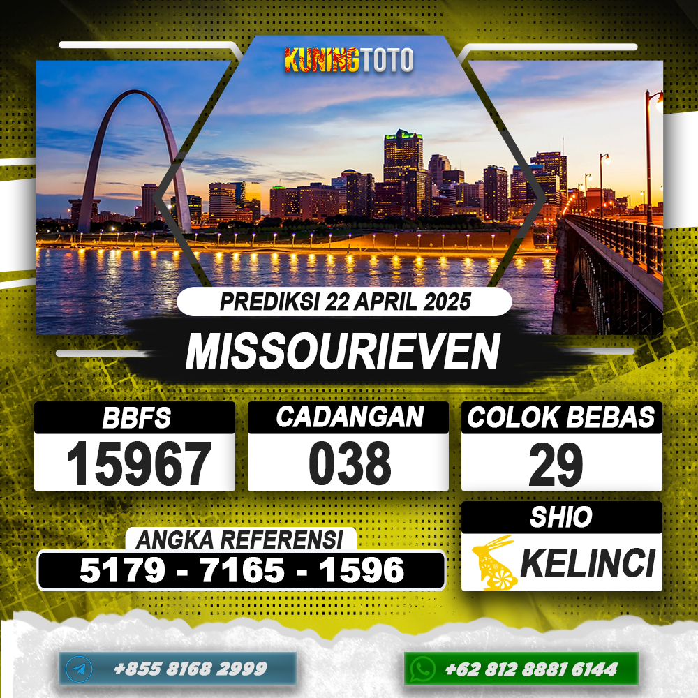 PREDIKSI MISSOURIEVEN 22 APRIL 2025 | PREDIKSI TOGEL KUNINGTOTO