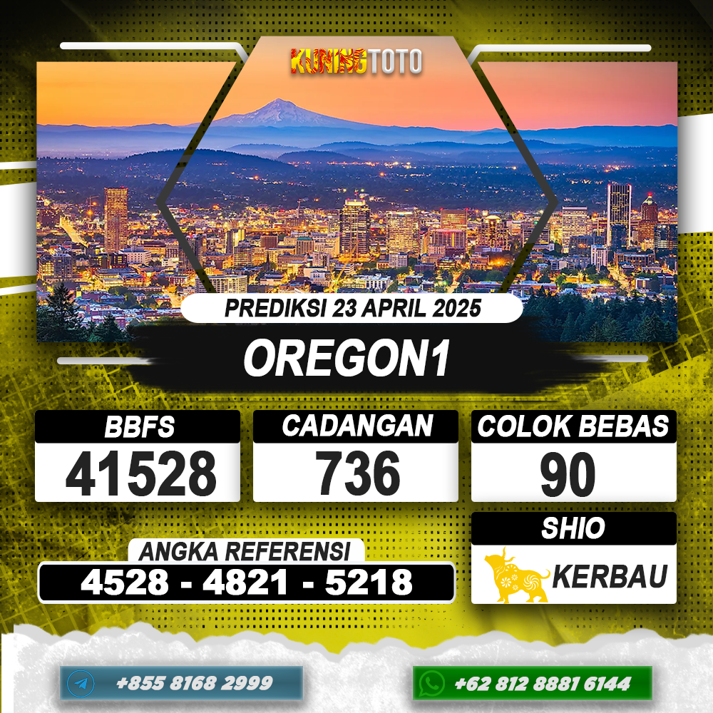 PREDIKSI OREGON1 23 APRIL 2025 | PREDIKSI TOGEL KUNINGTOTO