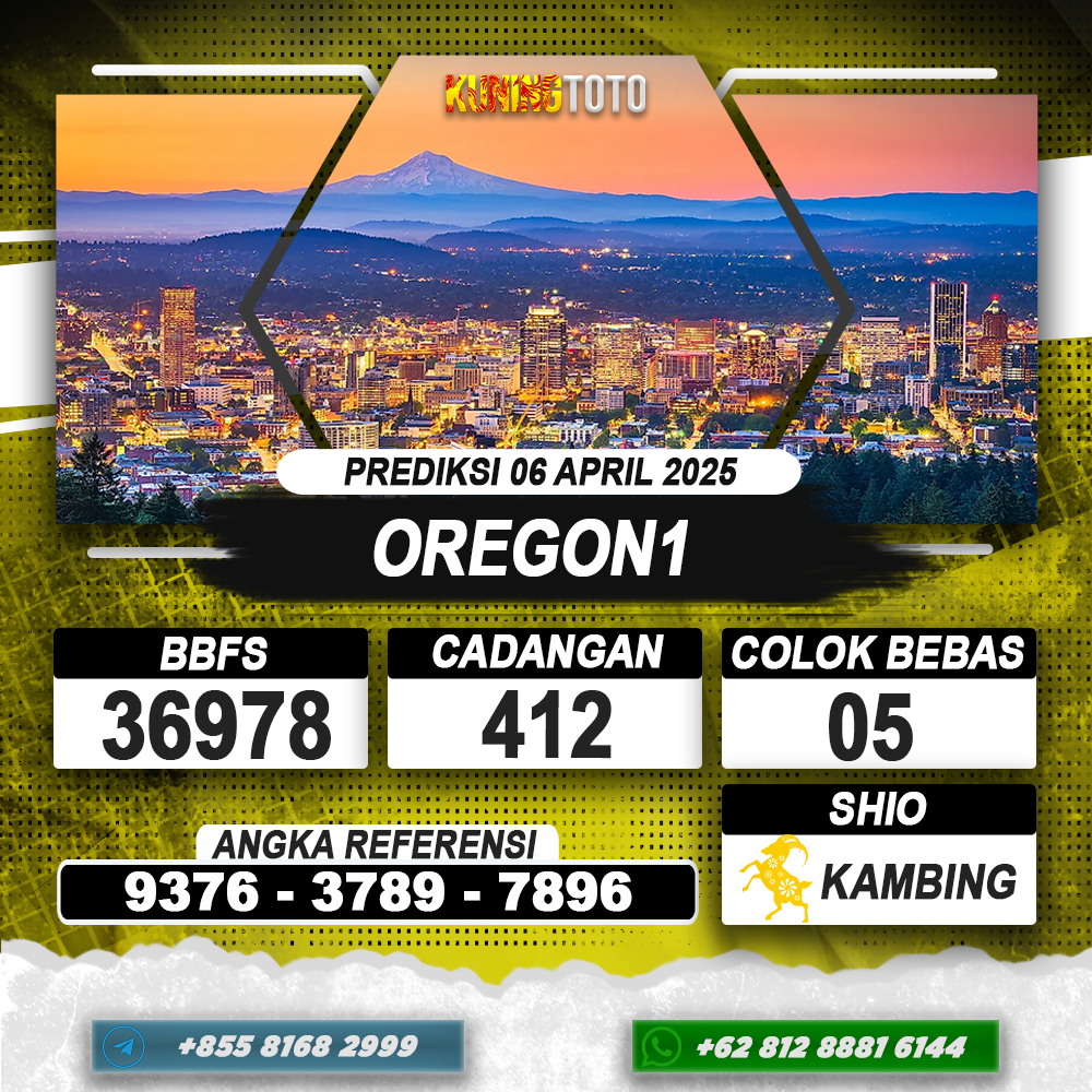 PREDIKSI OREGON1 06 APRIL 2025 | PREDIKSI TOGEL KUNINGTOTO