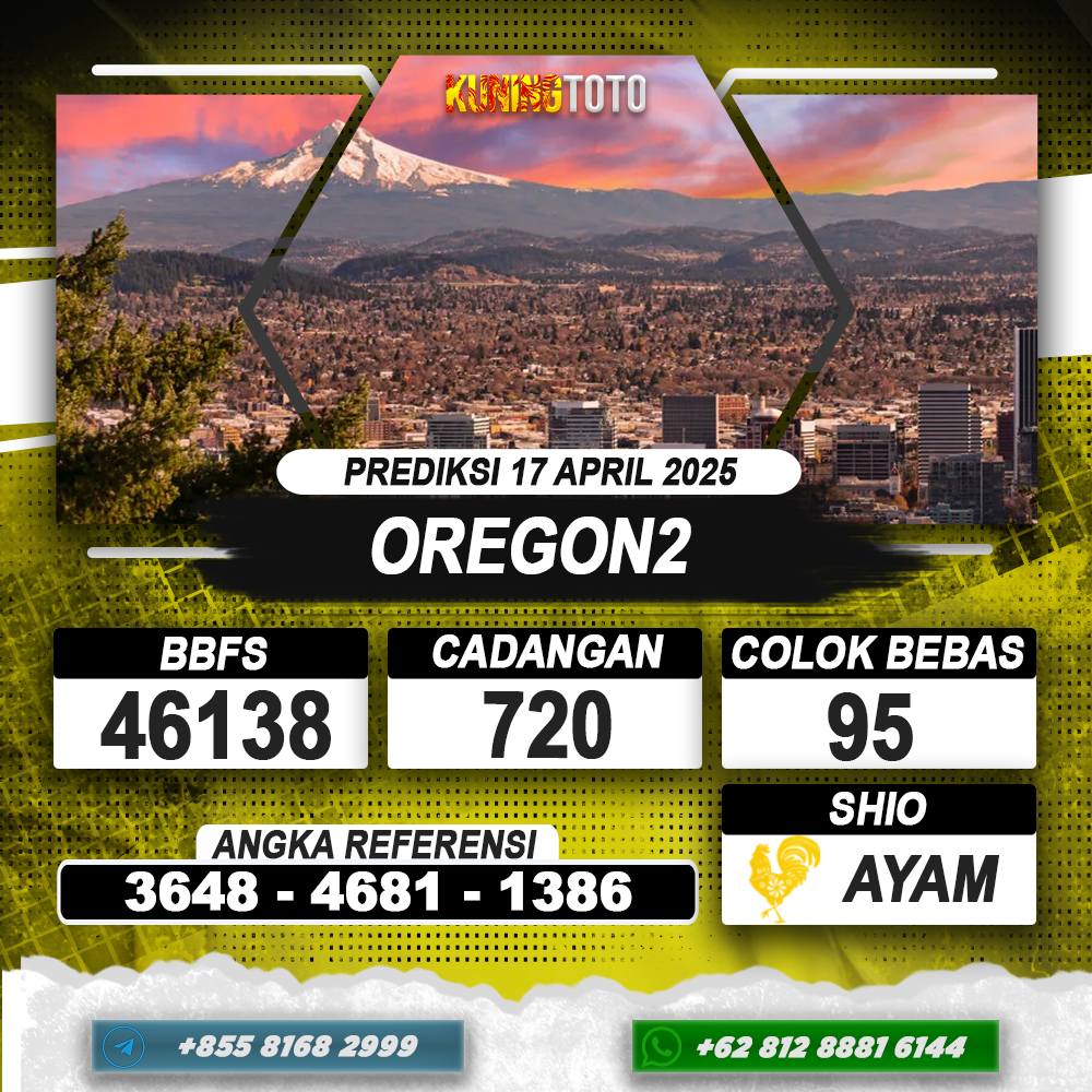 PREDIKSI OREGON2 17 APRIL 2025 | PREDIKSI TOGEL KUNINGTOTO