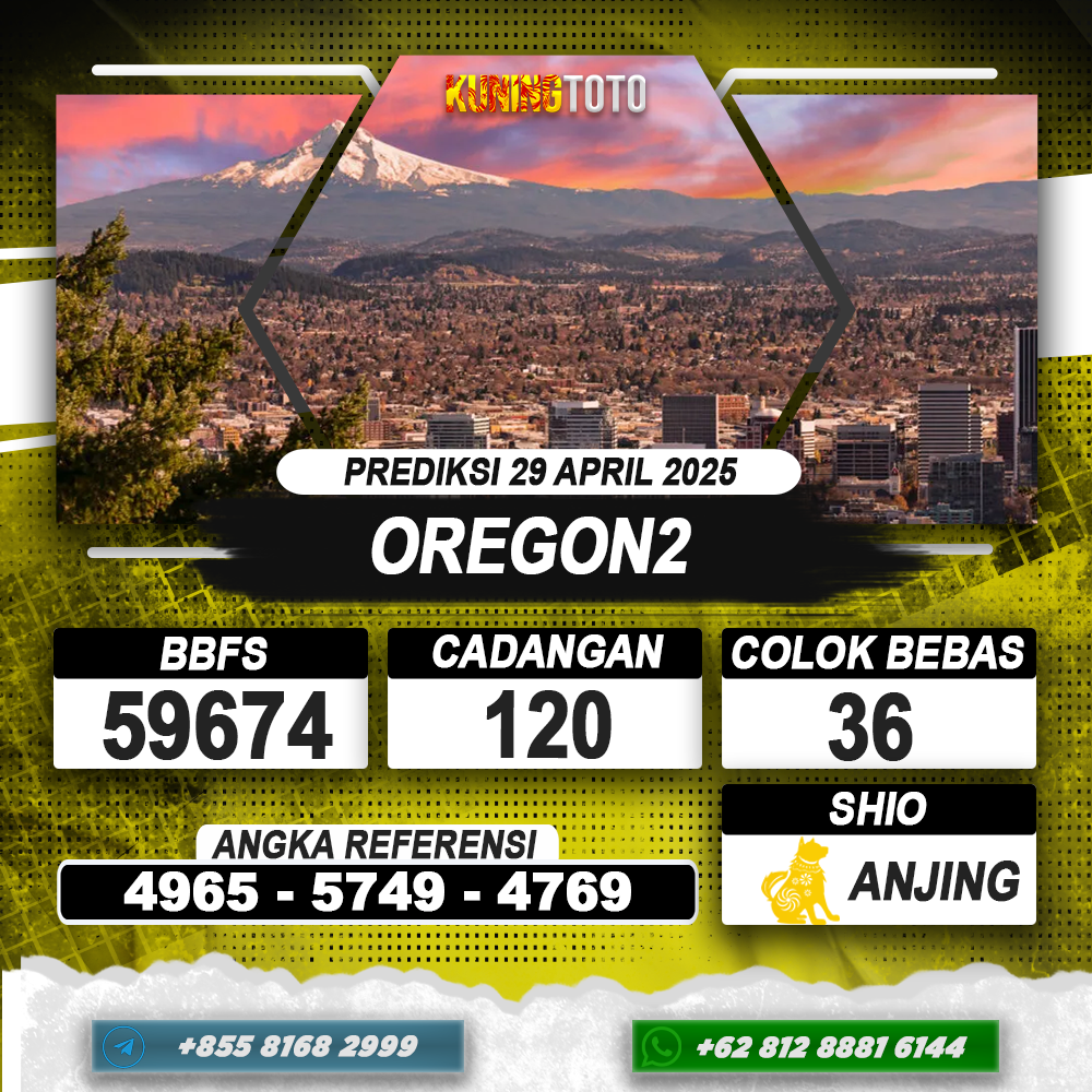 PREDIKSI OREGON2 29 APRIL 2025 | PREDIKSI TOGEL KUNINGTOTO