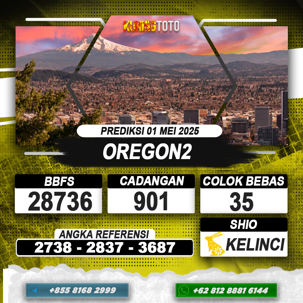 PREDIKSI OREGON2 01 MEI 2025 | PREDIKSI TOGEL KUNINGTOTO