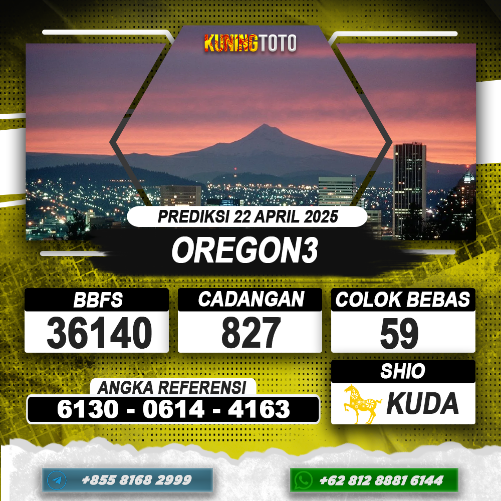 PREDIKSI OREGON3 22 APRIL 2025 | PREDIKSI TOGEL KUNINGTOTO