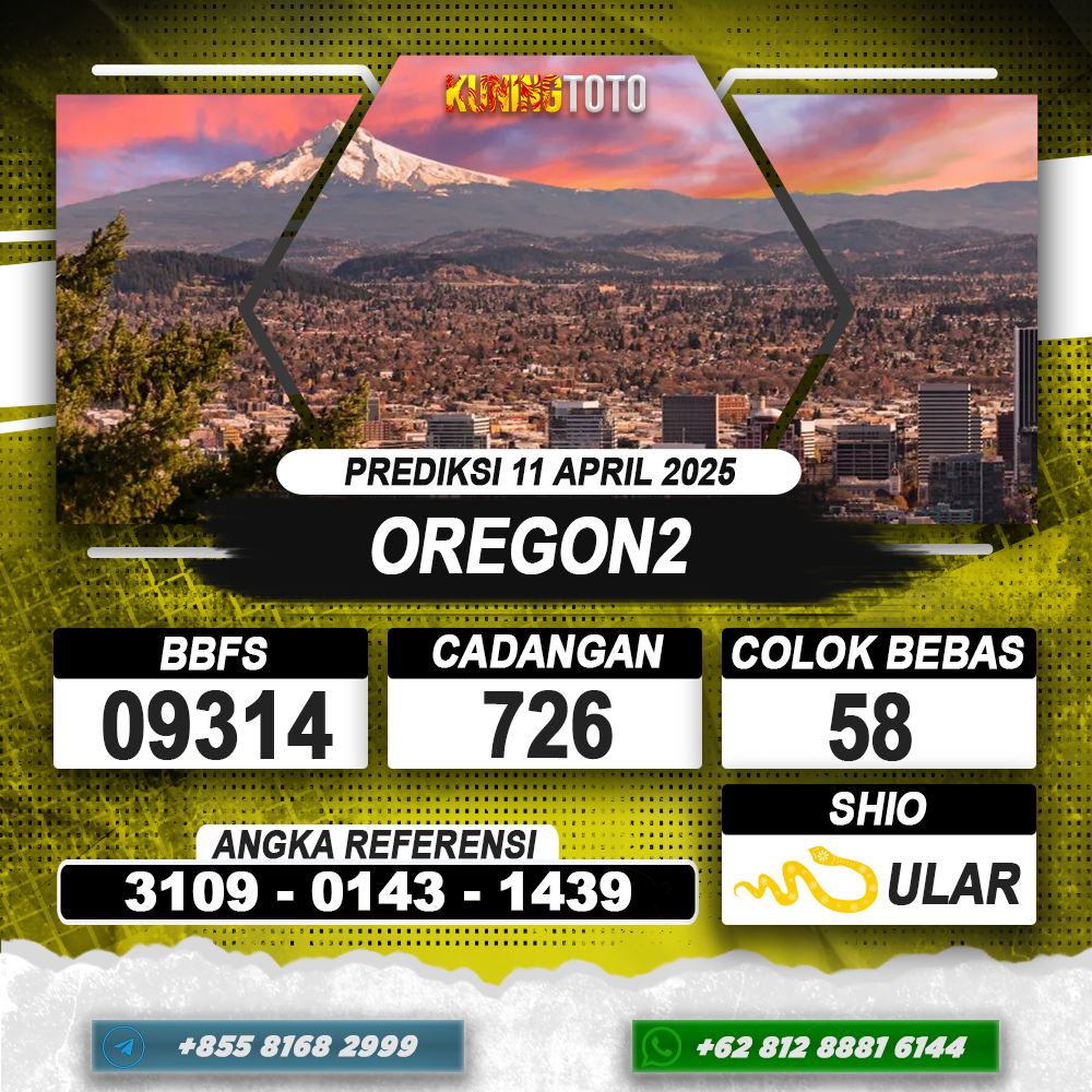 PREDIKSI OREGON2 11 APRIL 2025 | PREDIKSI TOGEL KUNINGTOTO