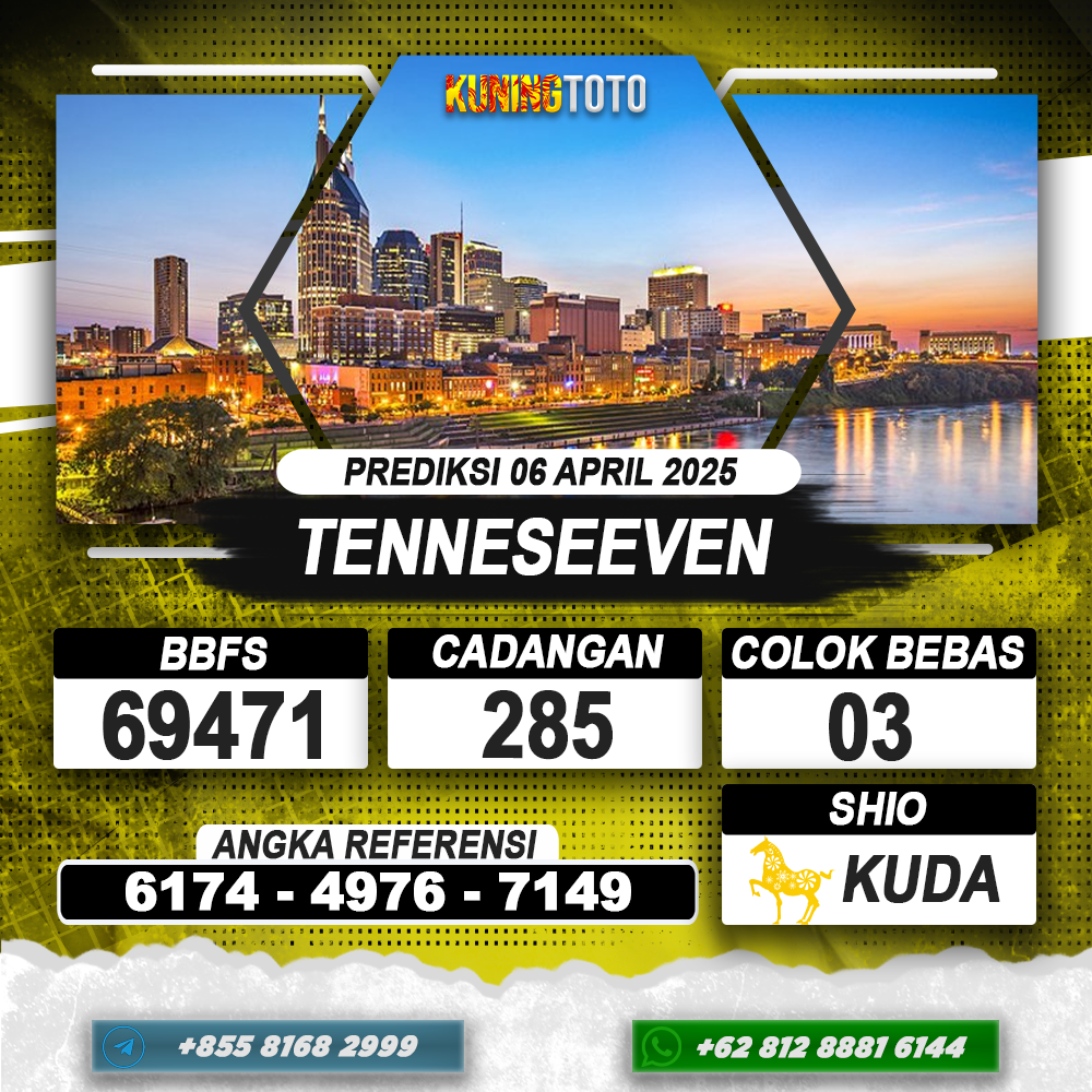 PREDIKSI TENNESEEVEN 06 APRIL 2025 | PREDIKSI TOGEL KUNINGTOTO