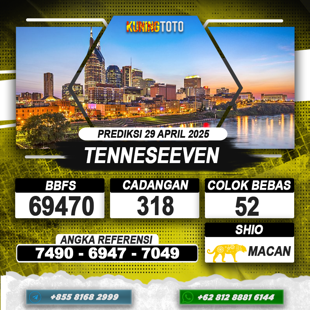 PREDIKSI TENNESEEVEN 29 APRIL 2025 | PREDIKSI TOGEL KUNINGTOTO