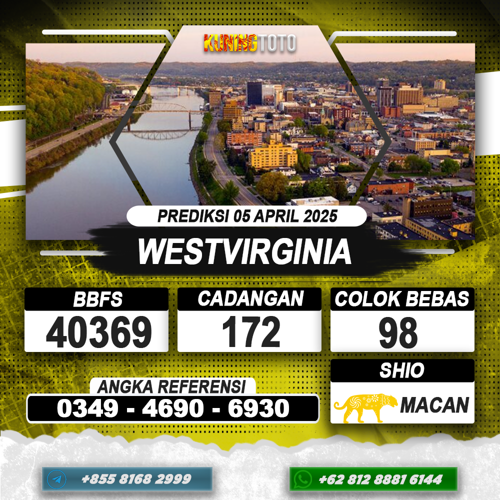 PREDIKSI WESTVIRGINIA 05 APRIL 2025 | PREDIKSI TOGEL KUNINGTOTO