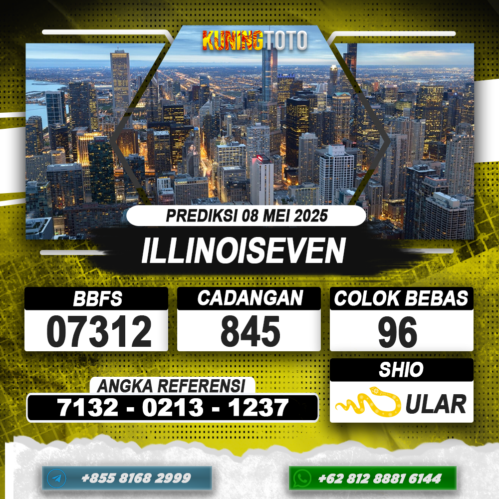 PREDIKSI ILLINOISEVEN 08 MEI 2025 | PREDIKSI TOGEL KUNINGTOTO