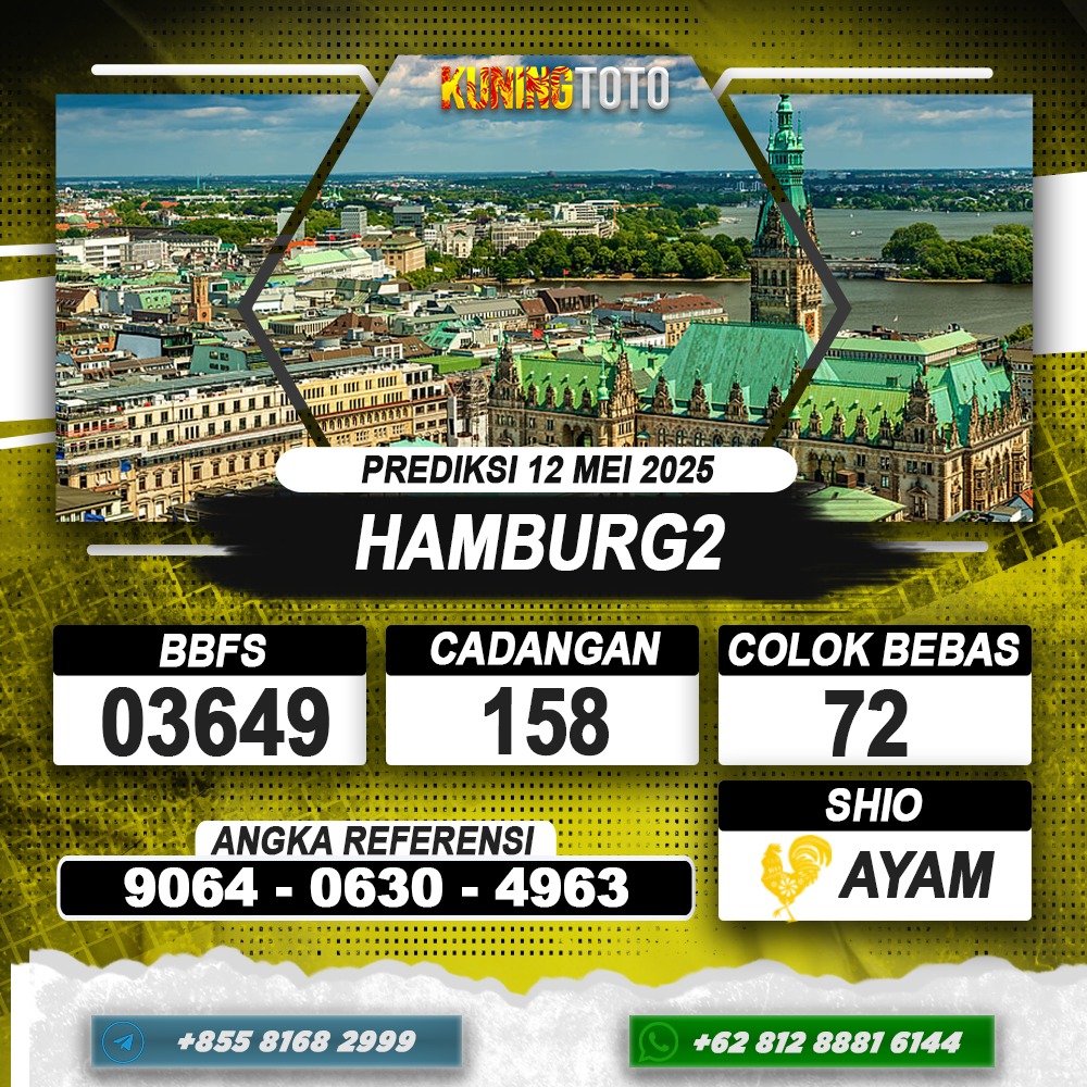 PREDIKSI HAMBURG2 12 MEI 2025 | PREDIKSI TOGEL KUNINGTOTO