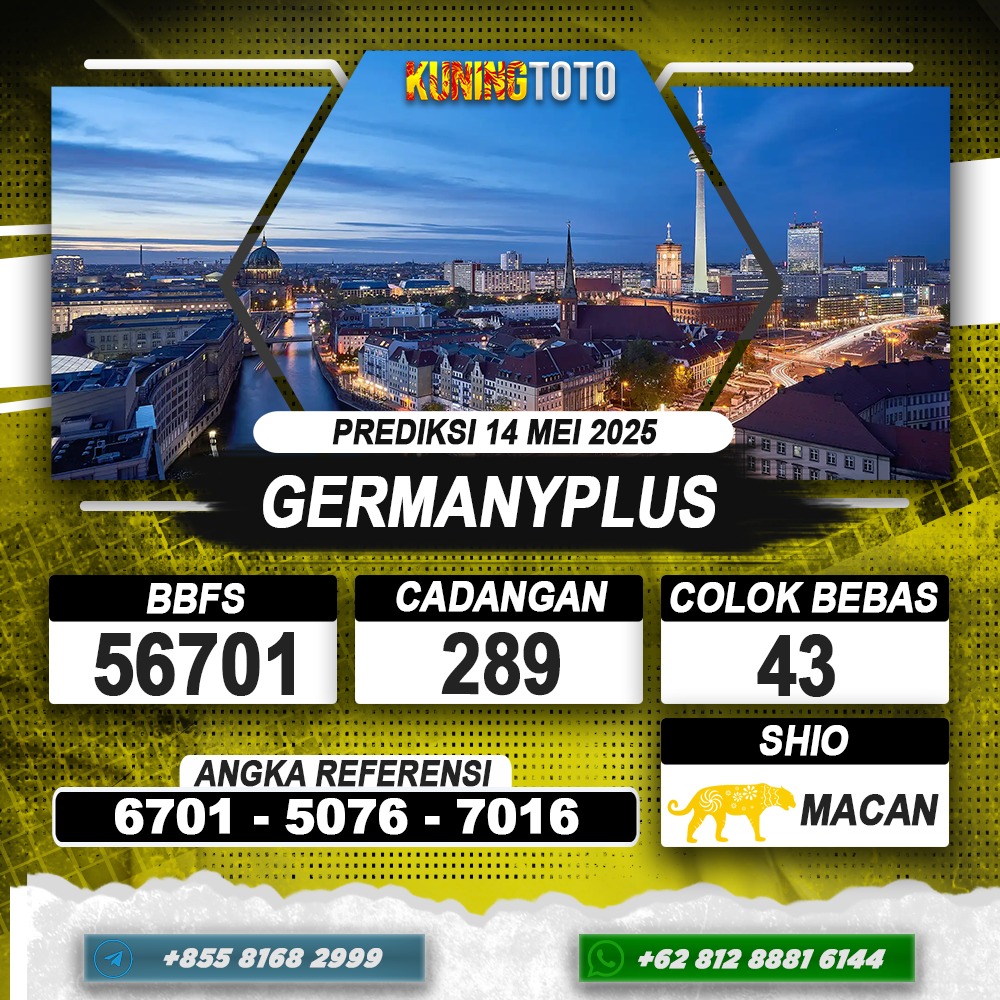 PREDIKSI GERMANYPLUS 14 MEI 2025 | PREDIKSI TOGEL KUNINGTOTO