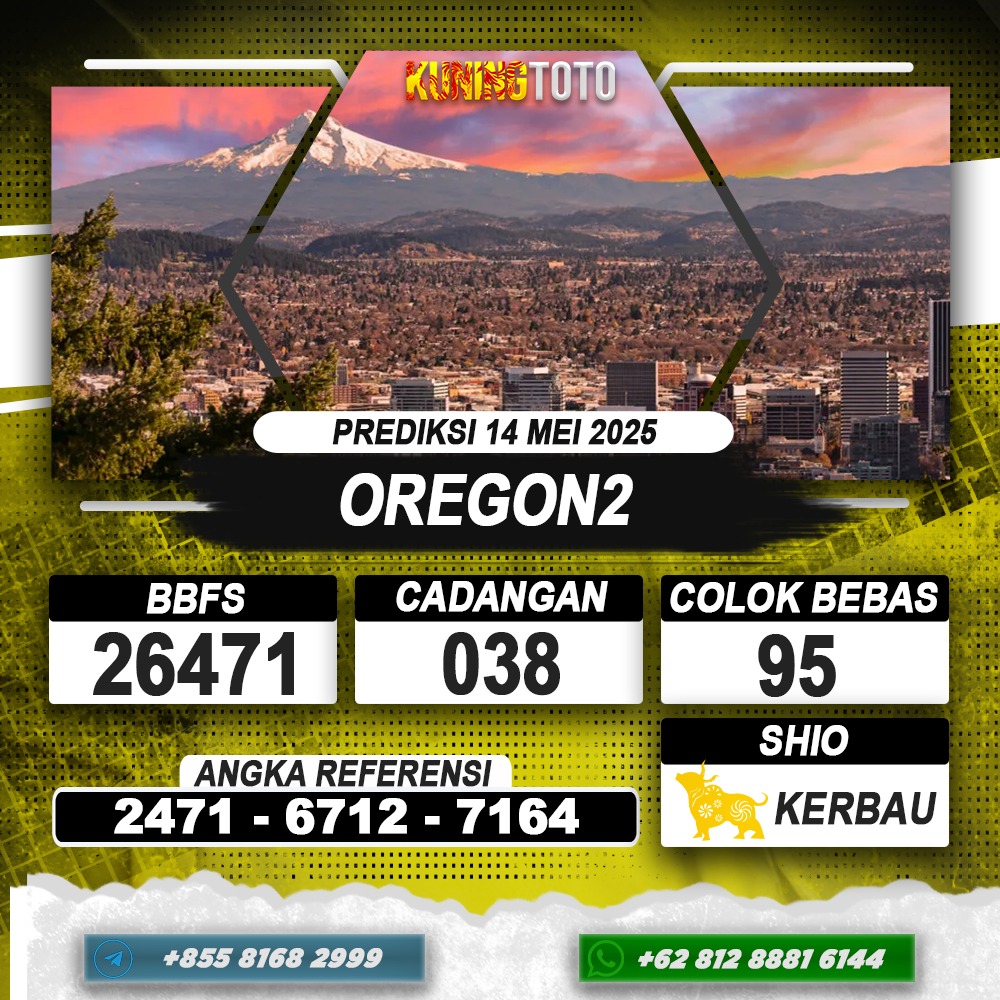 PREDIKSI OREGON2 14 MEI 2025 | PREDIKSI TOGEL KUNINGTOTO