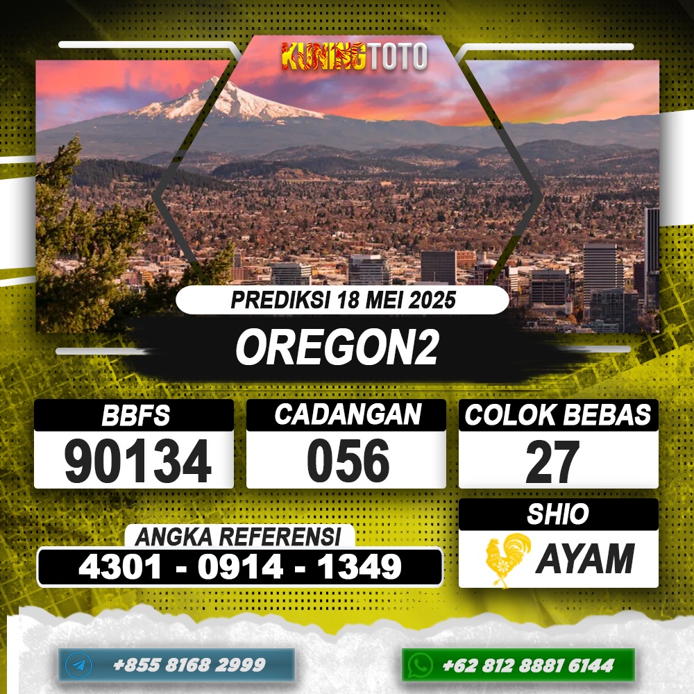 PREDIKSI OREGON2 18 MEI 2025 | PREDIKSI TOGEL KUNINGTOTO