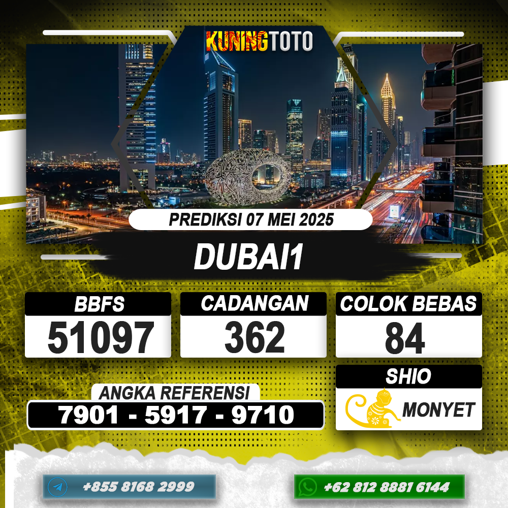 PREDIKSI DUBAI1 07 MEI 2025 | PREDIKSI TOGEL KUNINGTOTO