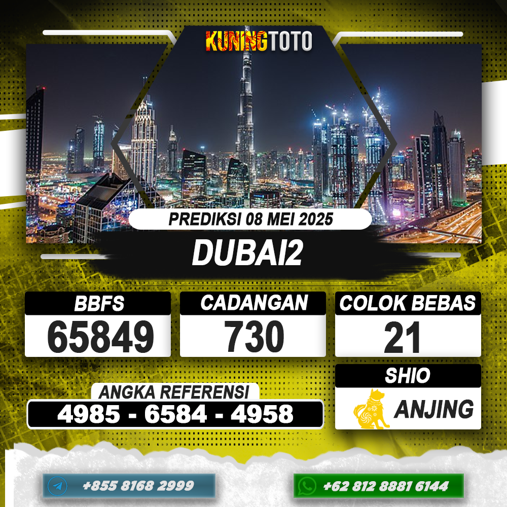 PREDIKSI DUBAI2 08 MEI 2025 | PREDIKSI TOGEL KUNINGTOTO