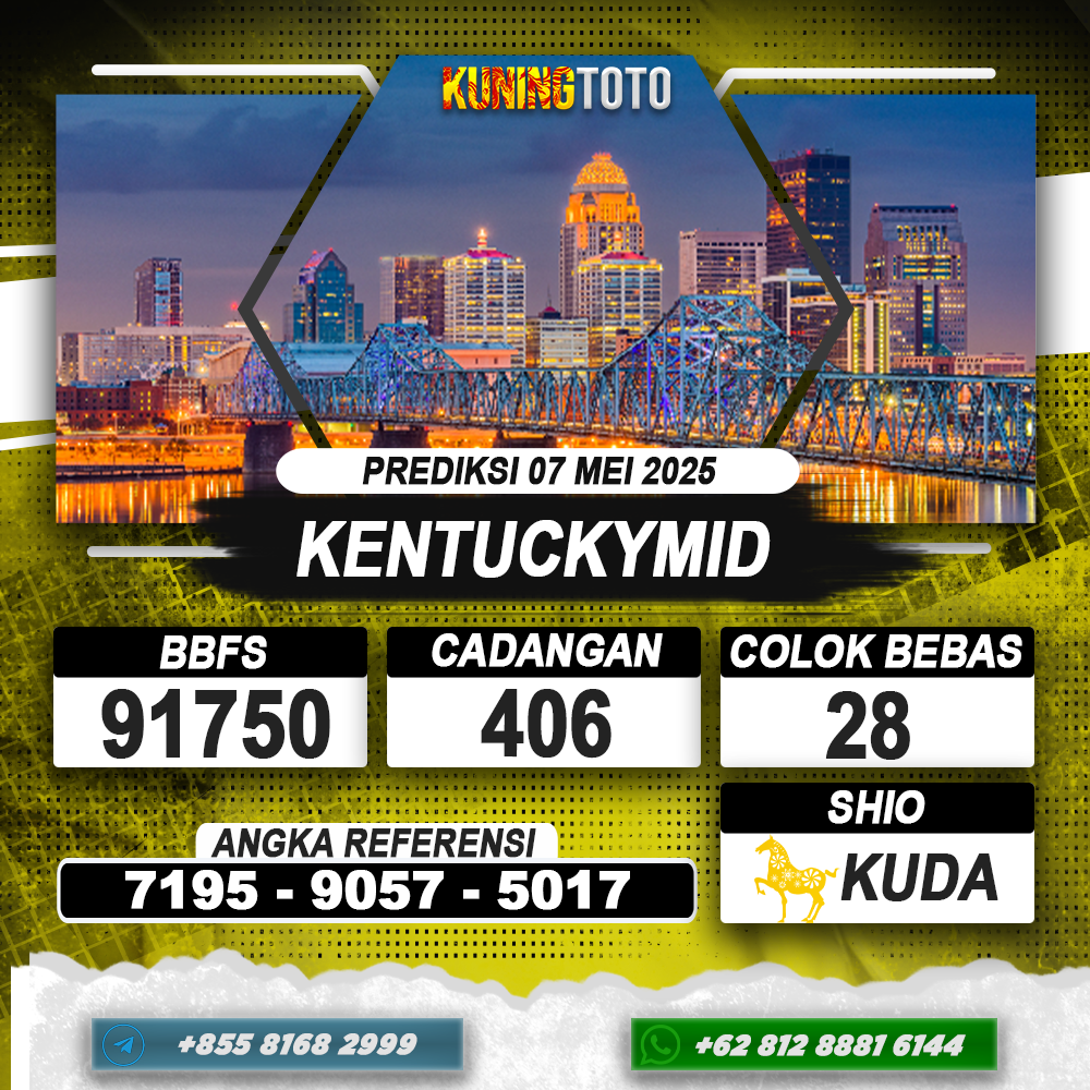 PREDIKSI KENTUCKYMID 07 MEI 2025 | PREDIKSI TOGEL KUNINGTOTO