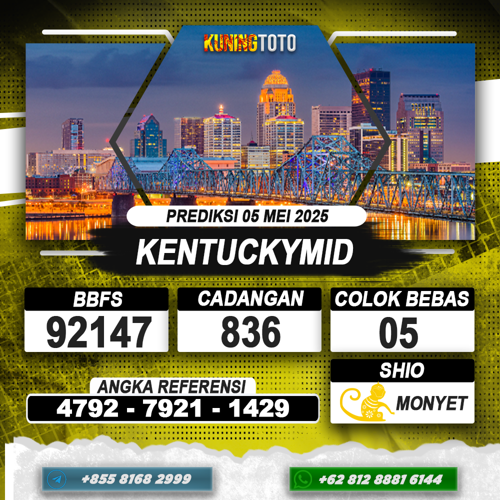 PREDIKSI KENTUCKYMID 05 MEI 2025 | PREDIKSI TOGEL KUNINGTOTO