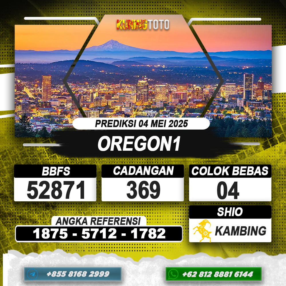 PREDIKSI OREGON1 04 MEI 2025 | PREDIKSI TOGEL KUNINGTOTO