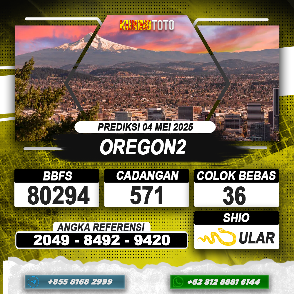 PREDIKSI OREGON2 04 MEI 2025 | PREDIKSI TOGEL KUNINGTOTO